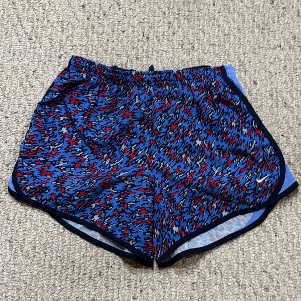 Nike Kids Blue and Red Patterned Shorts